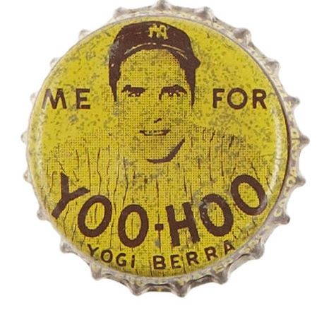 1959 Yoo Hoo Bottle Caps Berra Yellow